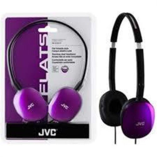JVC America - Jvc Has160v Flats Folding Headphones on Ear Violet - Corkys Coffee