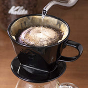 Kalita Style 102 Ceramic Coffee Dripper - Black - Corkys Coffee