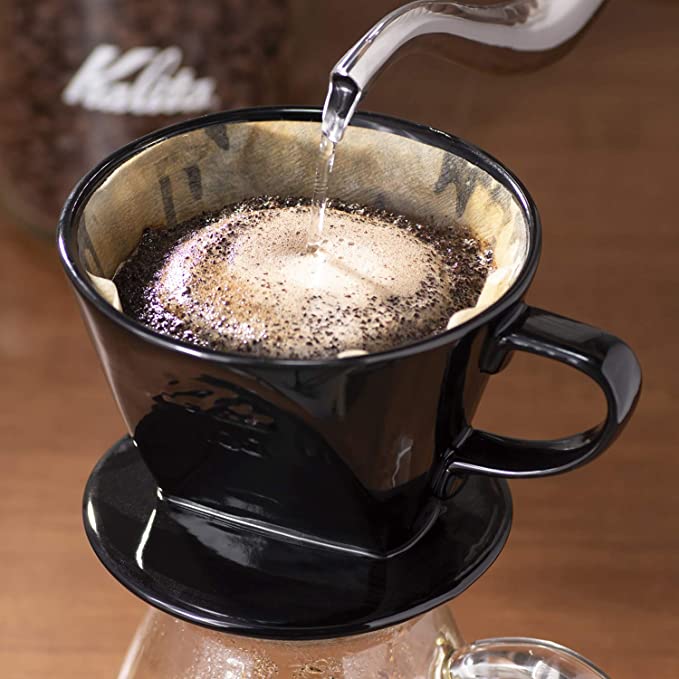 Kalita Style 102 Ceramic Coffee Dripper - Black - Corkys Coffee