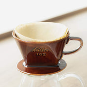 Kalita Style 102 Ceramic Coffee Dripper - Brown - Corkys Coffee