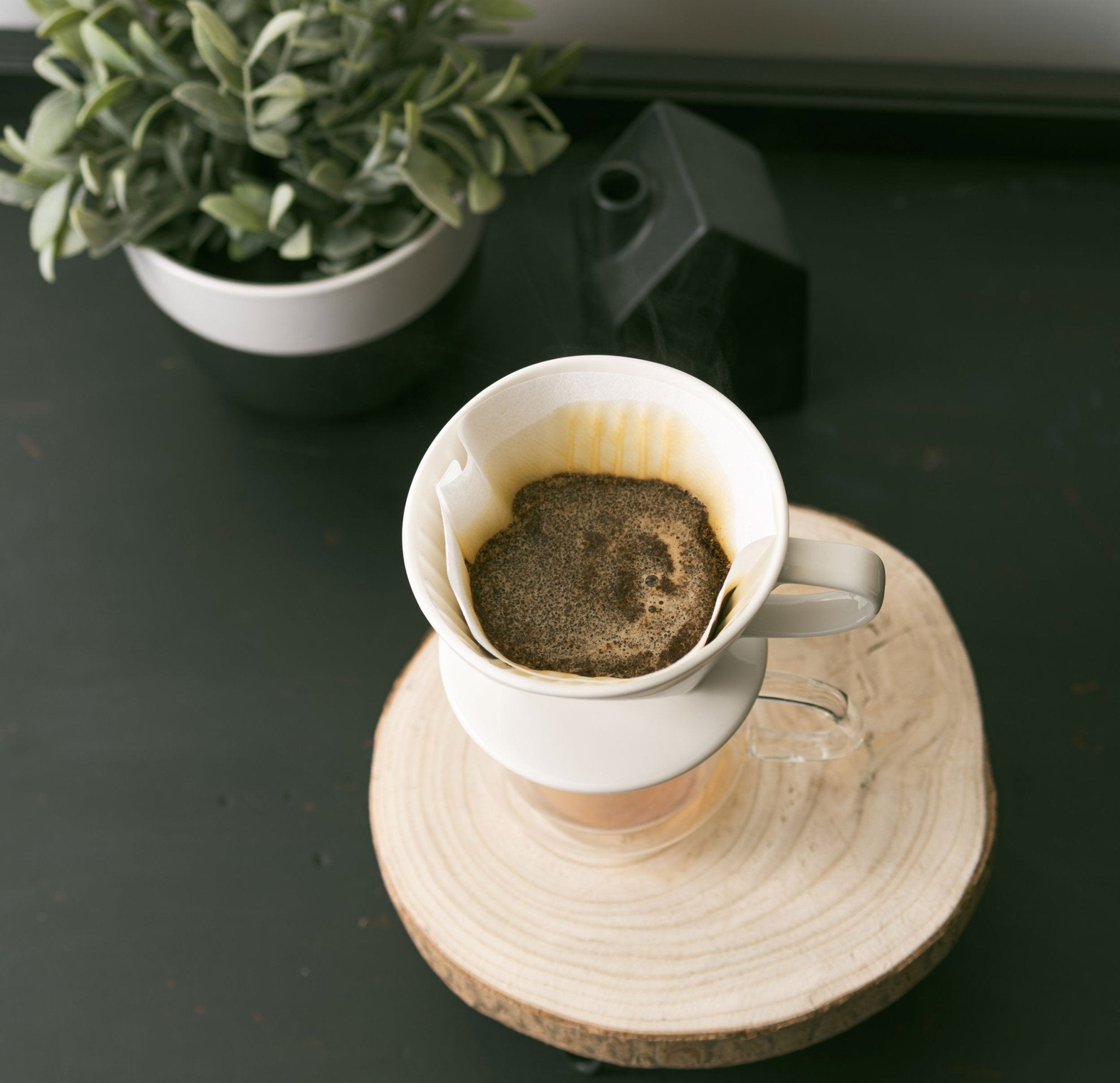 Kalita Style 102 Ceramic Coffee Dripper - White - Corkys Coffee
