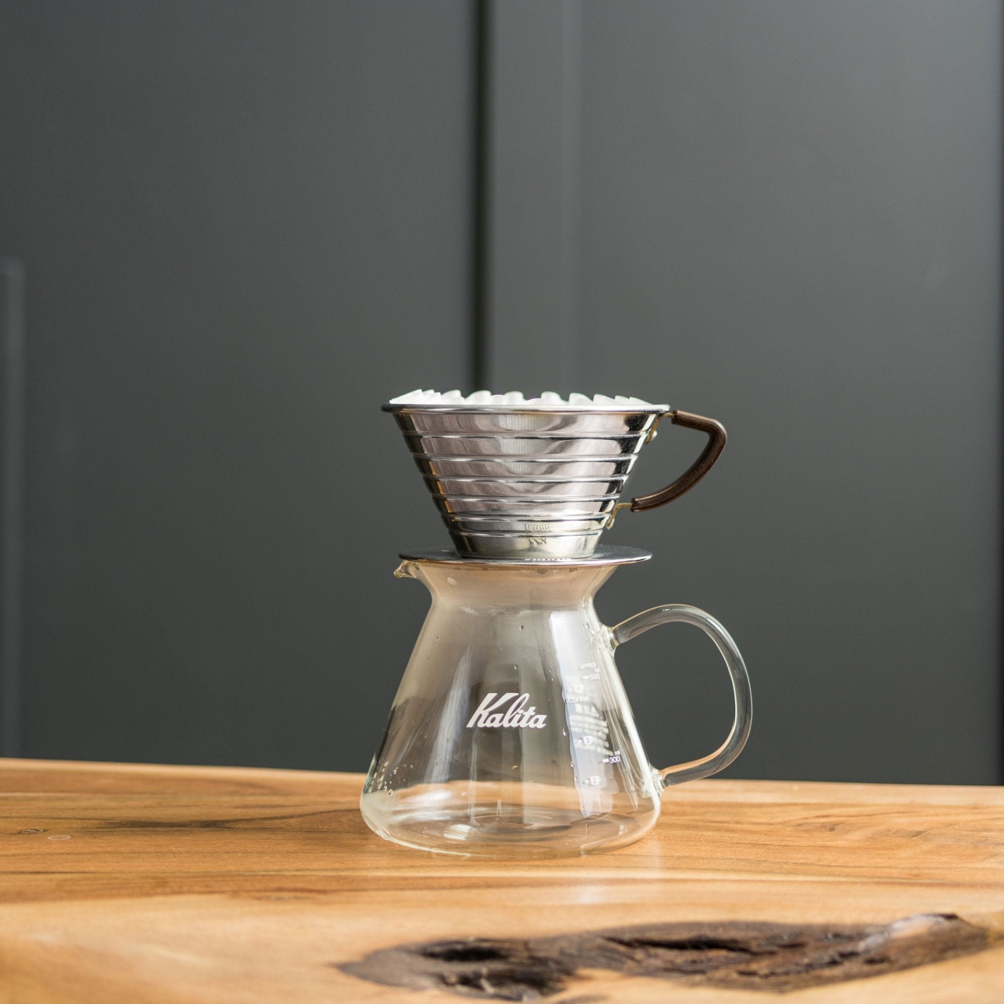 Kalita Wave 185 Stainless Steel Coffee Dripper - Corkys Coffee