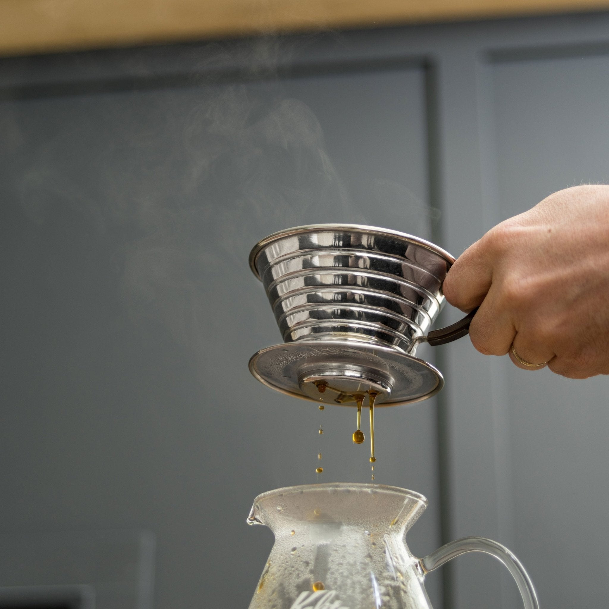 Kalita Wave 185 Stainless Steel Coffee Dripper - Corkys Coffee