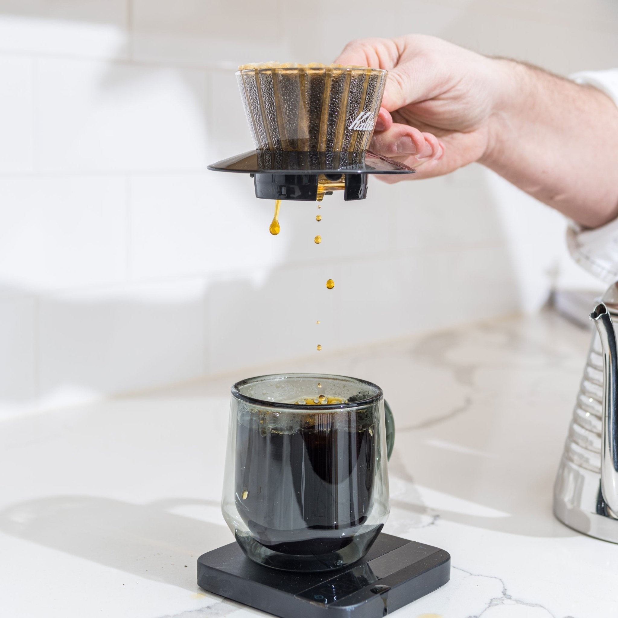 Kalita Wave Glass Coffee Dripper 155 - Corkys Coffee
