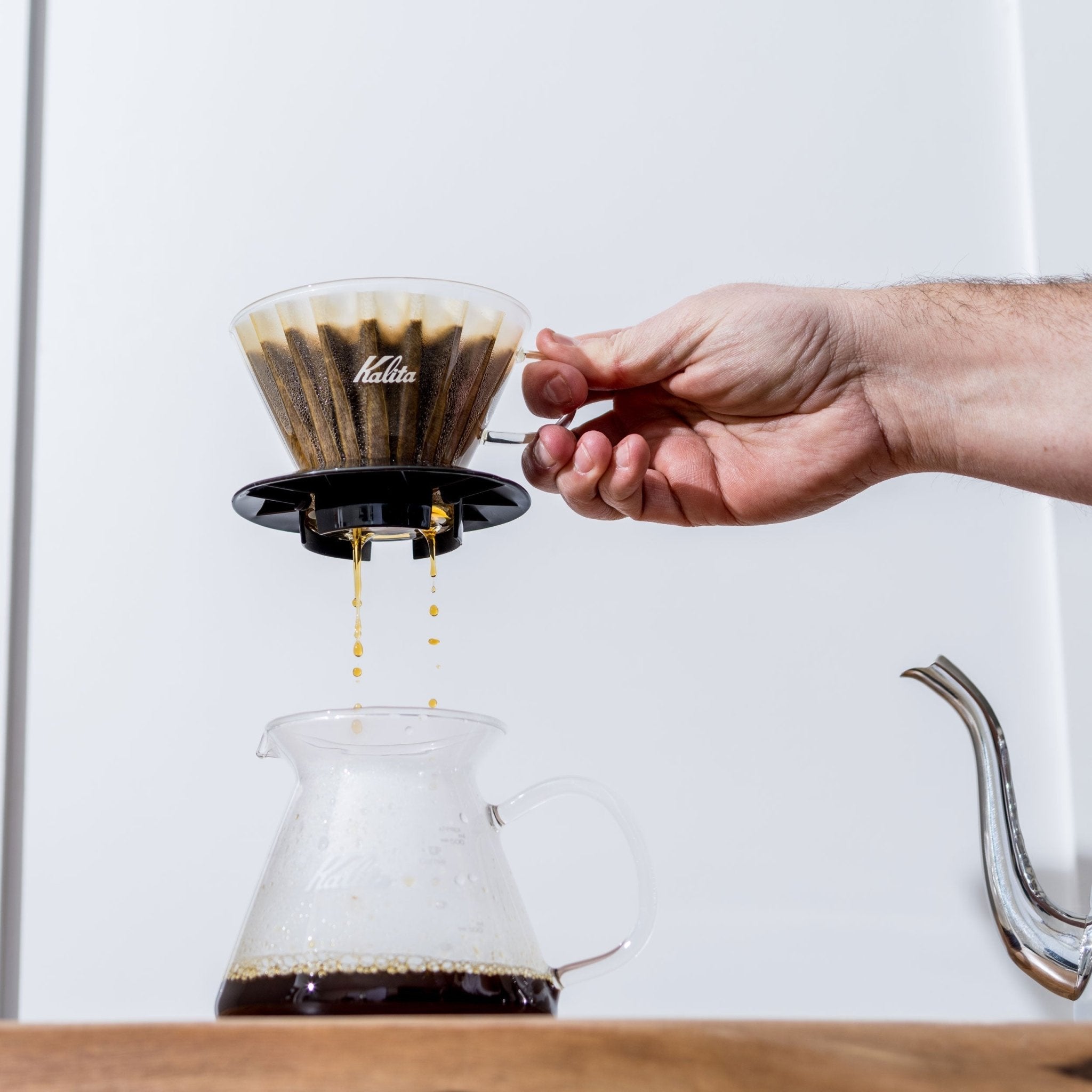 Kalita Wave Glass Coffee Dripper 185 - Corkys Coffee