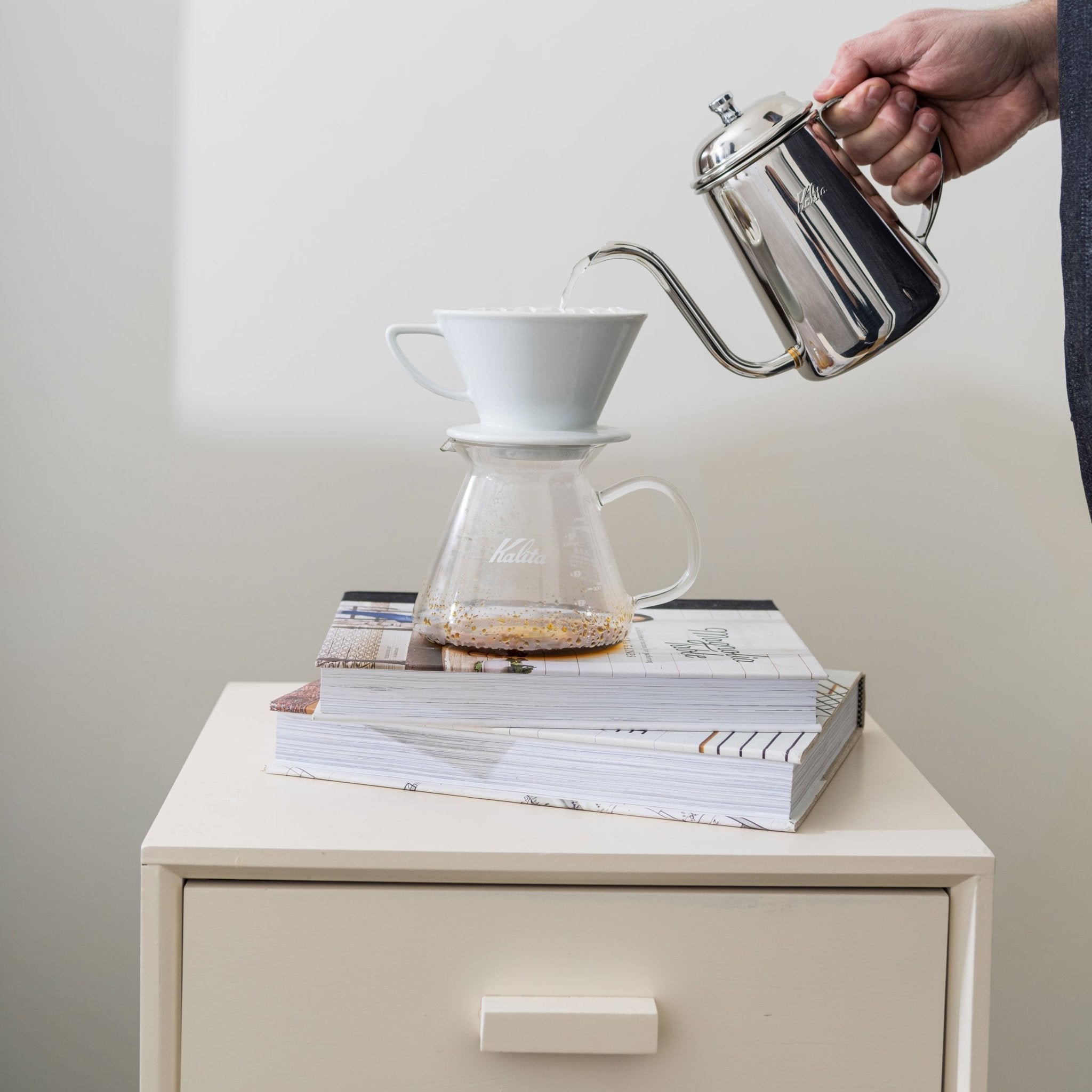 Kalita Wave Narrow Stainless Steel Gooseneck Kettle - 700ml - Corkys Coffee