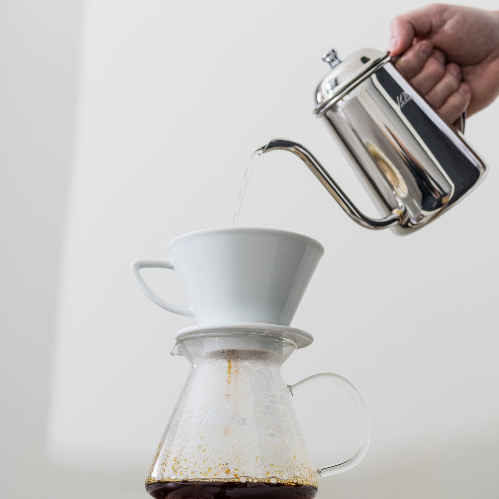 Kalita Wave Narrow Stainless Steel Gooseneck Kettle - 700ml - Corkys Coffee