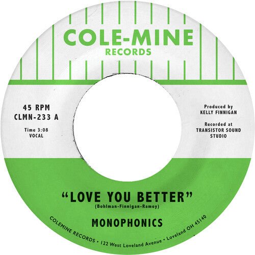 KELLY MONOPHONICS / FINNIGAN - Love You Better / the Shape of My Teardrops - Corkys Coffee