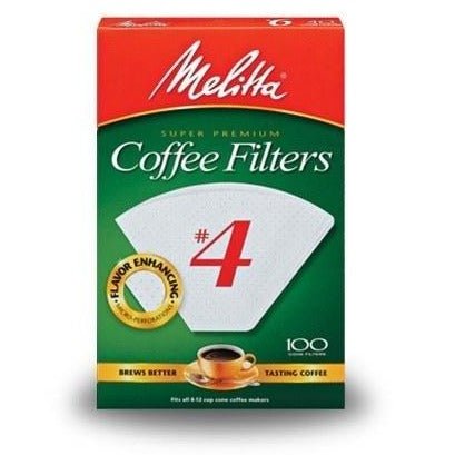 Melitta Coffee Filters - 4 White - 100 Count - Corkys Coffee