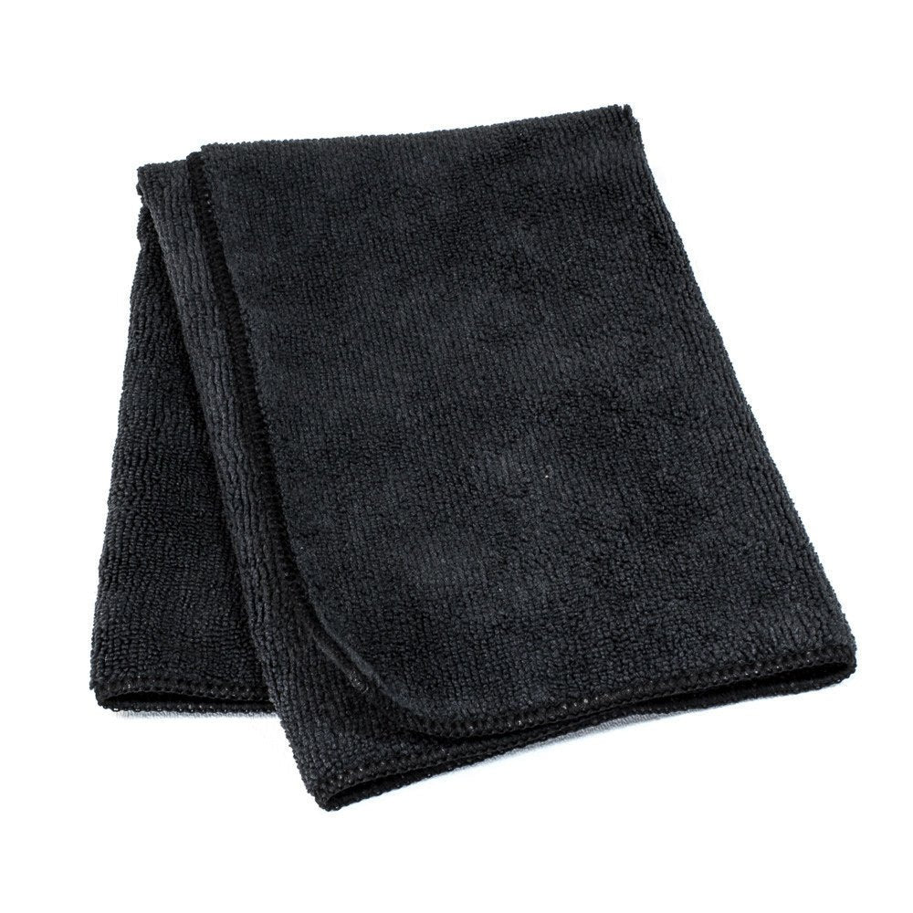 Microfiber Black Cloth Towel 16" x 16" - Corkys Coffee