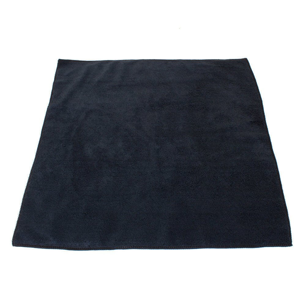 Microfiber Black Cloth Towel 16" x 16" - Corkys Coffee