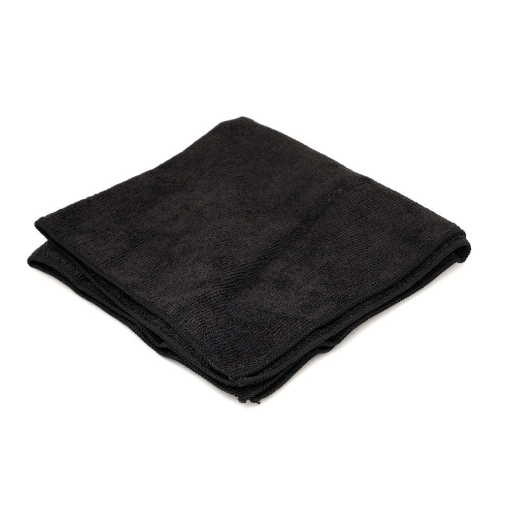 Microfiber Black Cloth Towel 16" x 16" - Corkys Coffee