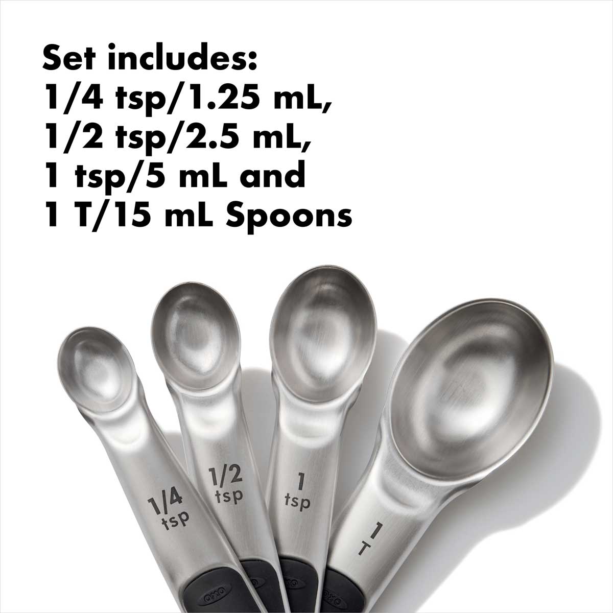 OXO Good Grips 4 - piece Stainless Steel Measuring Spoon Set - Corkys Coffee