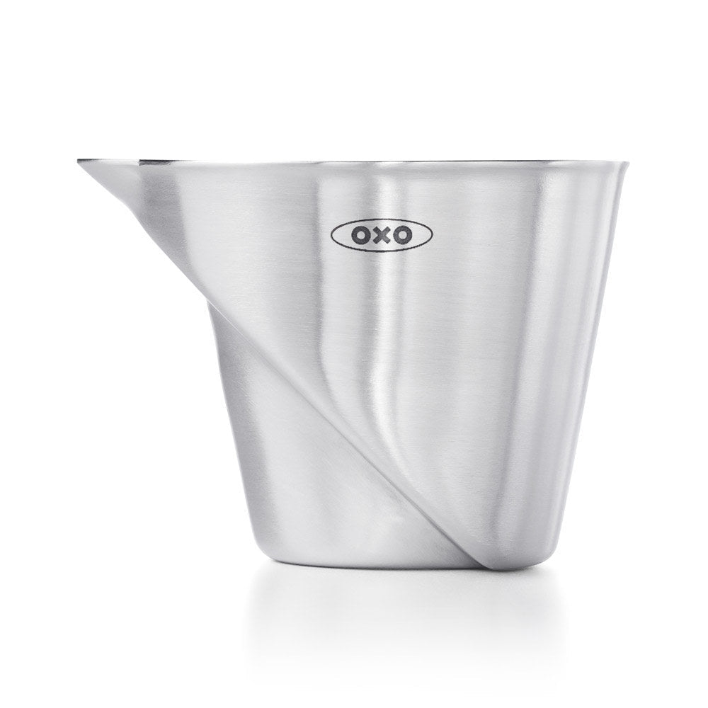 OXO SteeL Stainless Jigger Angled Measuring Cup - Corkys Coffee