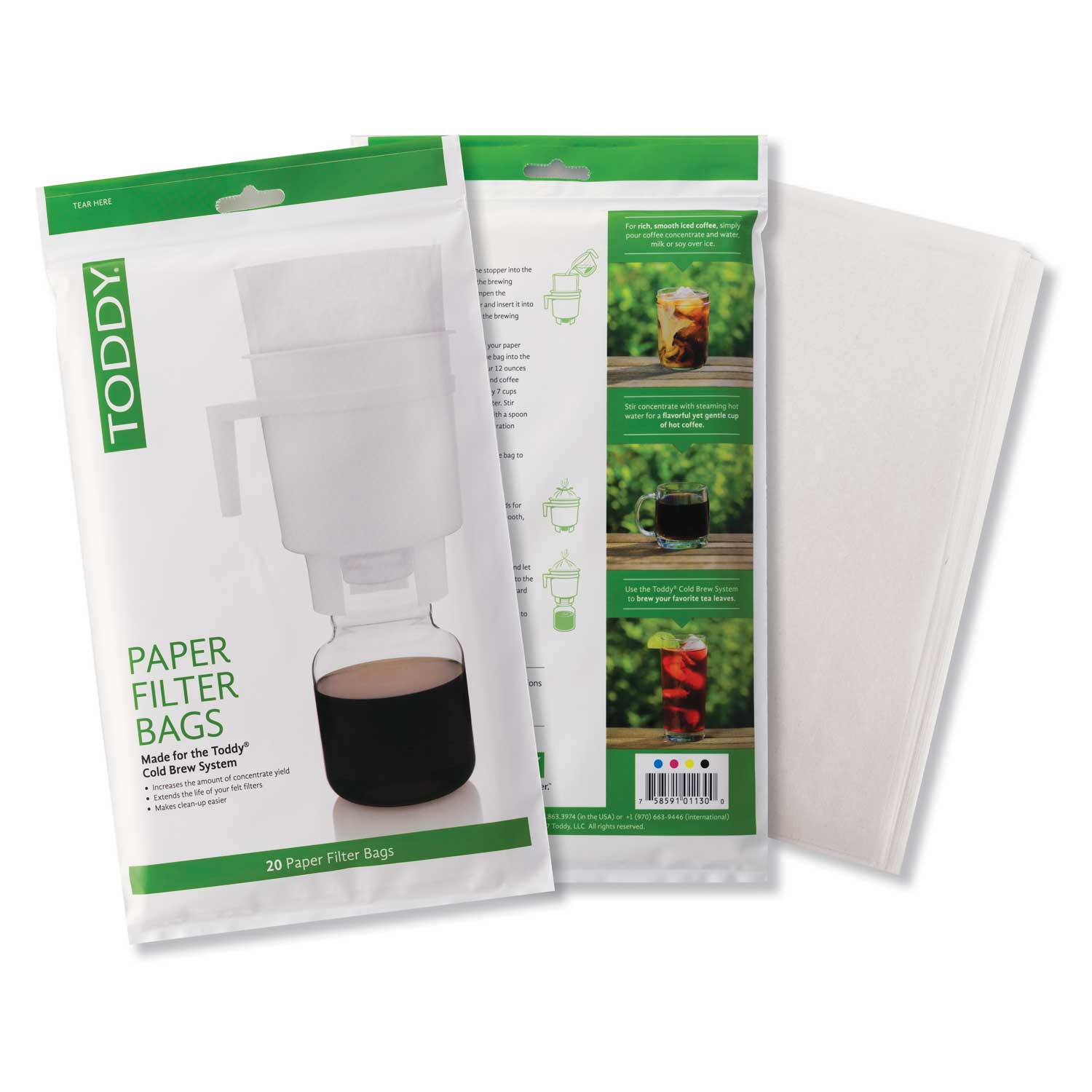 Toddy OS Paper Coffee Filter Bags - 20ct - Corkys Coffee