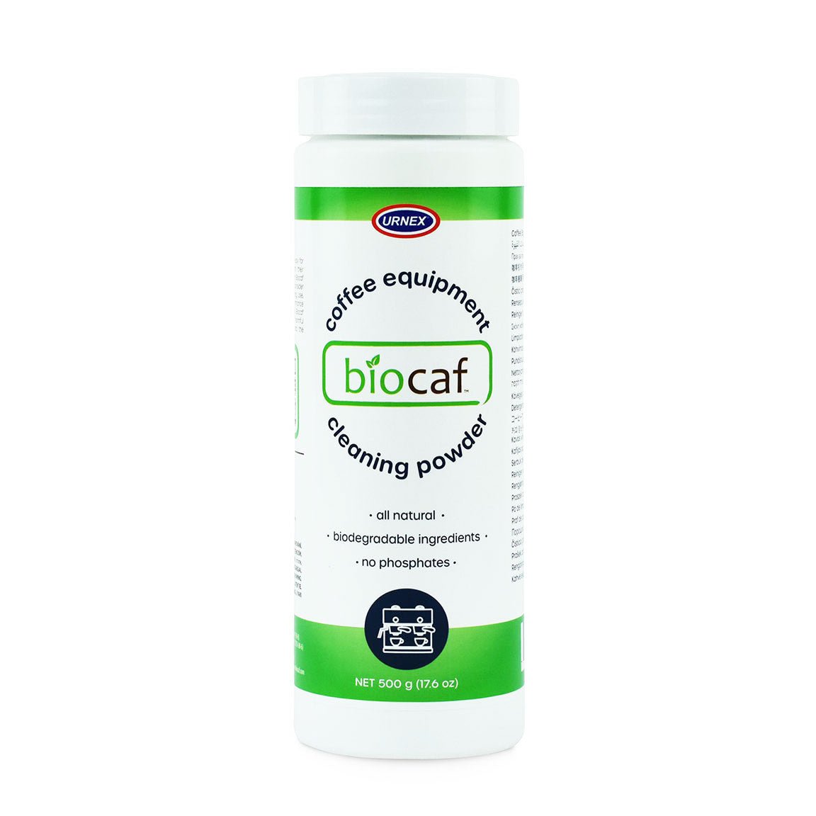 Urnex Biocaf Coffee Equipment Cleaning Powder – 500 g (17.6 oz) - Corkys Coffee