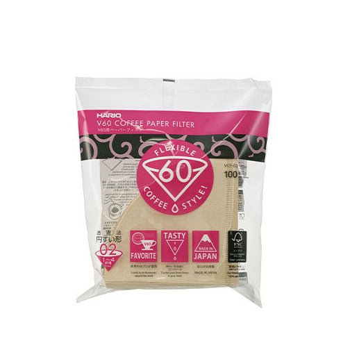 V60 Brown Paper Filters, Size 02 (100 ct) - Corkys Coffee