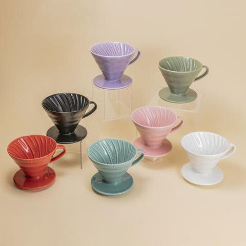 V60 Ceramic Coffee Dripper 02 - Black - Corkys Coffee