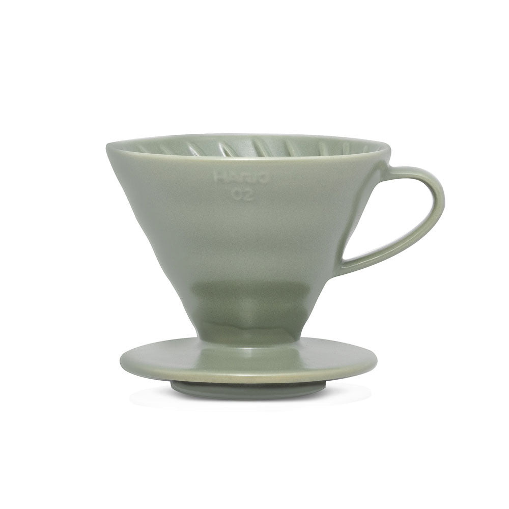 V60 Ceramic Coffee Dripper 02 - Oil Green - Corkys Coffee