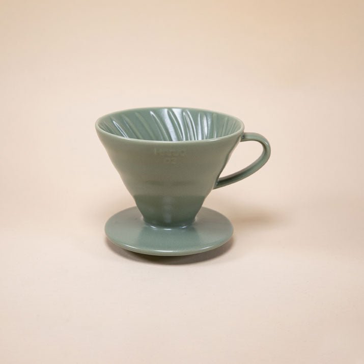 V60 Ceramic Coffee Dripper 02 - Oil Green - Corkys Coffee