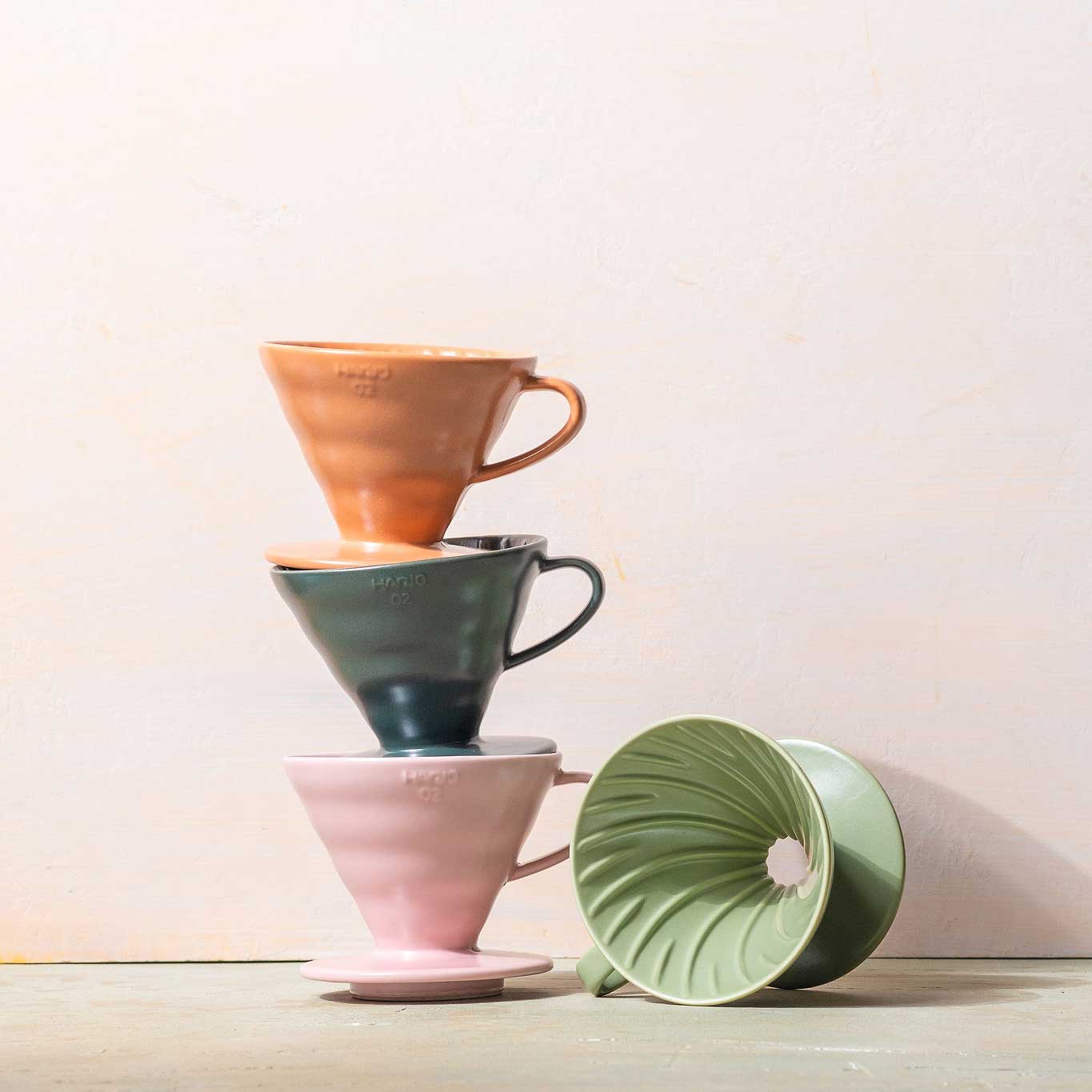 V60 Ceramic Coffee Dripper 02 - Pink - Corkys Coffee