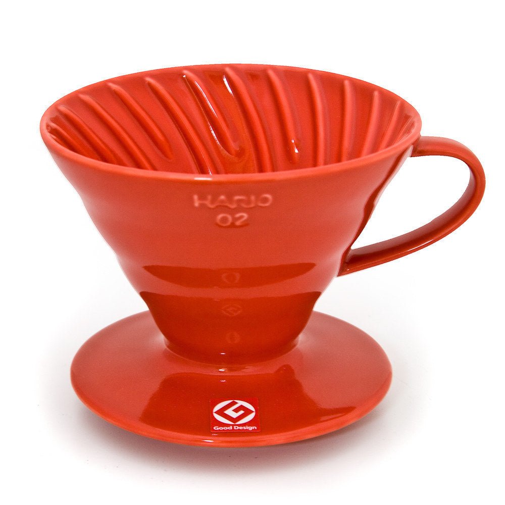 V60 Ceramic Coffee Dripper 02 - Red - Corkys Coffee
