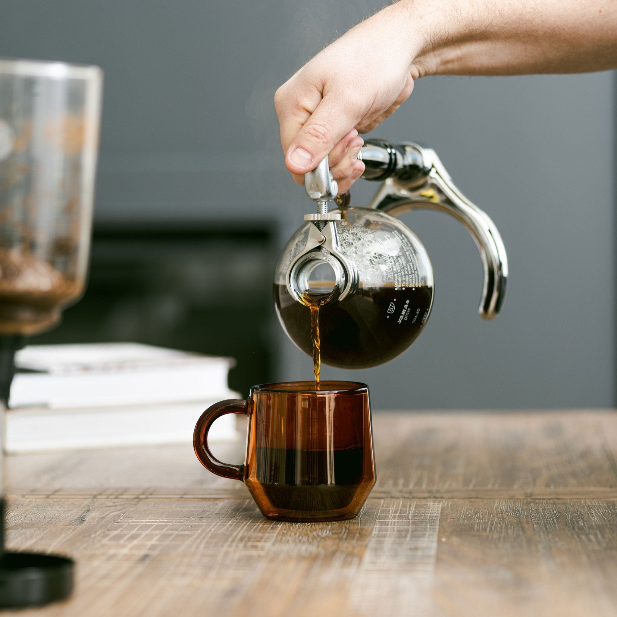 Yama Glass 3 Cup Tabletop Siphon Coffee Maker (Alcohol Burner) - Corkys Coffee