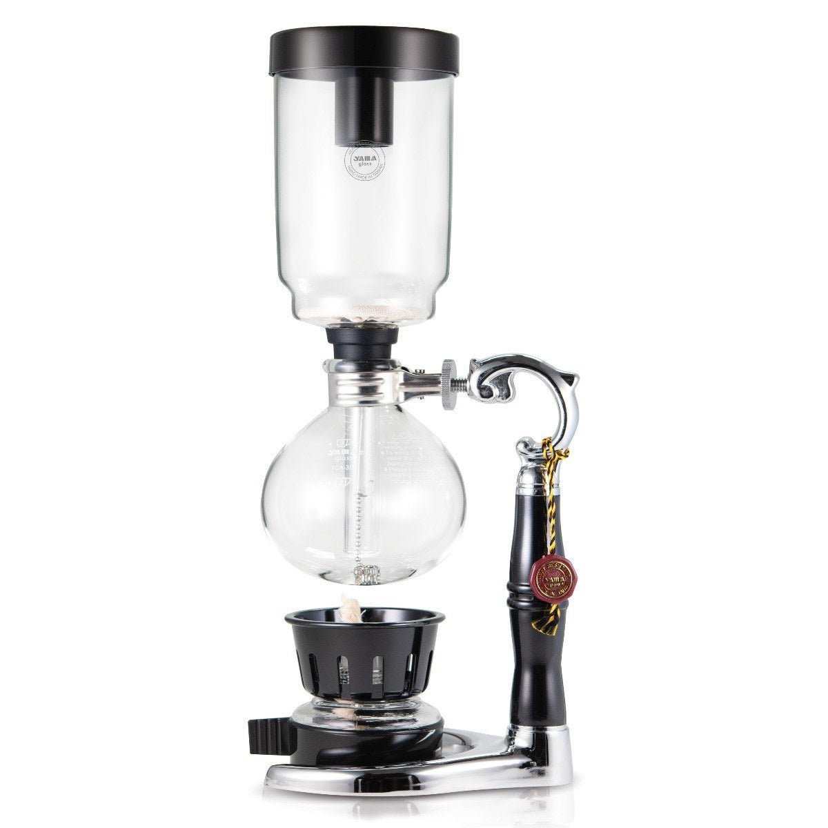 Yama Glass 3 Cup Tabletop Siphon Coffee Maker (Alcohol Burner) - Corkys Coffee