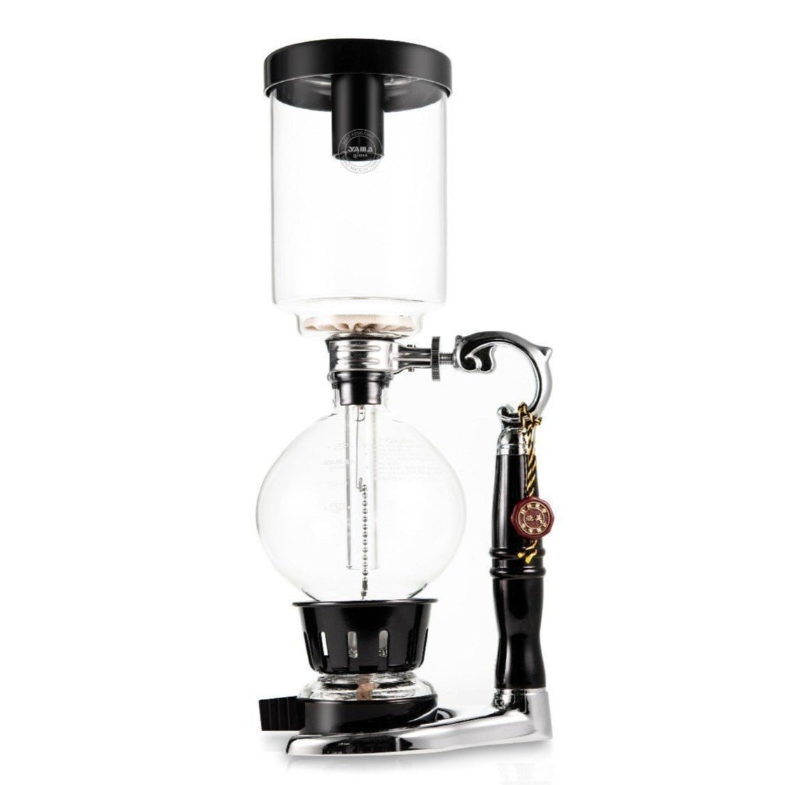 Yama Glass 5 Cup Tabletop Siphon Coffee Maker (Alcohol Burner) - Corkys Coffee