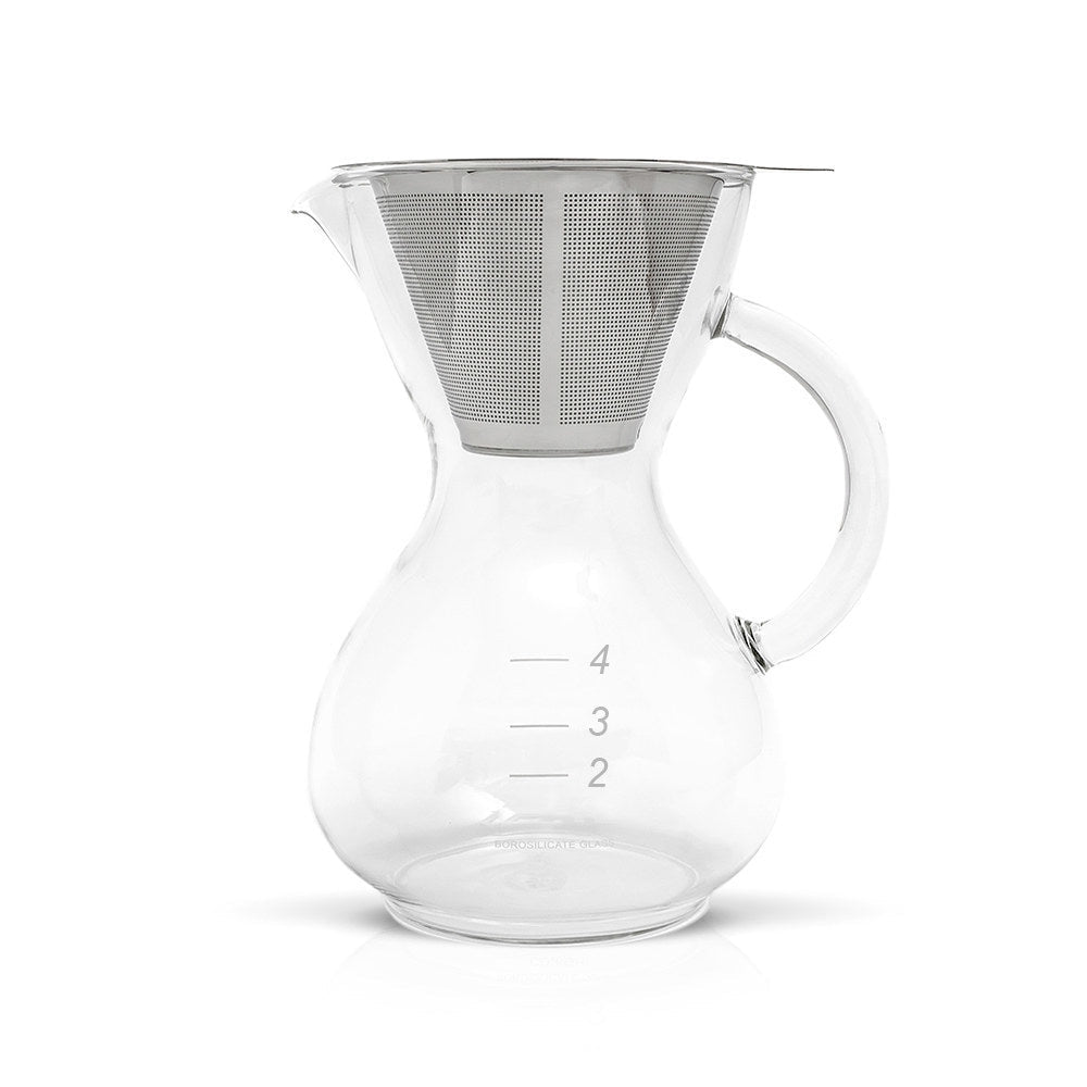  Glass Handle & Filter Cone - 20oz - Corkys Coffee