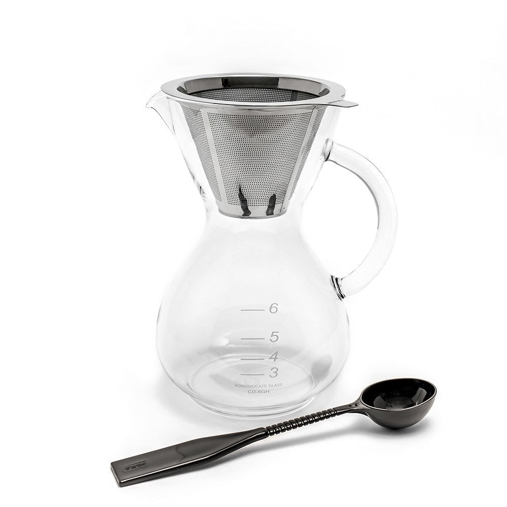  Glass Handle & Filter Cone - 30oz - Corkys Coffee
