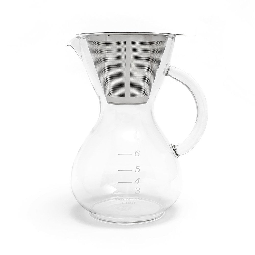  Glass Handle & Filter Cone - 30oz - Corkys Coffee