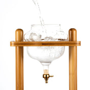 Yama Glass Cold Brew Tower – Bamboo Straight Frame – 6–8 Cup (32 oz) - Corkys Coffee
