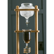 Yama Glass Cold Brew Tower – Bamboo Straight Frame – 6–8 Cup (32 oz) - Corkys Coffee