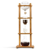 Yama Glass Cold Brew Tower – Bamboo Straight Frame – 6–8 Cup (32 oz) - Corkys Coffee