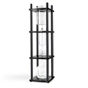 Yama Glass Cold Brew Tower – Black Straight Frame – 25 Cup (100 oz) - Corkys Coffee