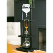 Yama Glass Cold Brew Tower – Black Straight Frame – 6–8 Cup (32 oz) - Corkys Coffee