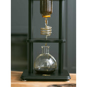 Yama Glass Cold Brew Tower – Black Straight Frame – 6–8 Cup (32 oz) - Corkys Coffee