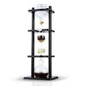 Yama Glass Cold Brew Tower – Black Straight Frame – 6–8 Cup (32 oz) - Corkys Coffee