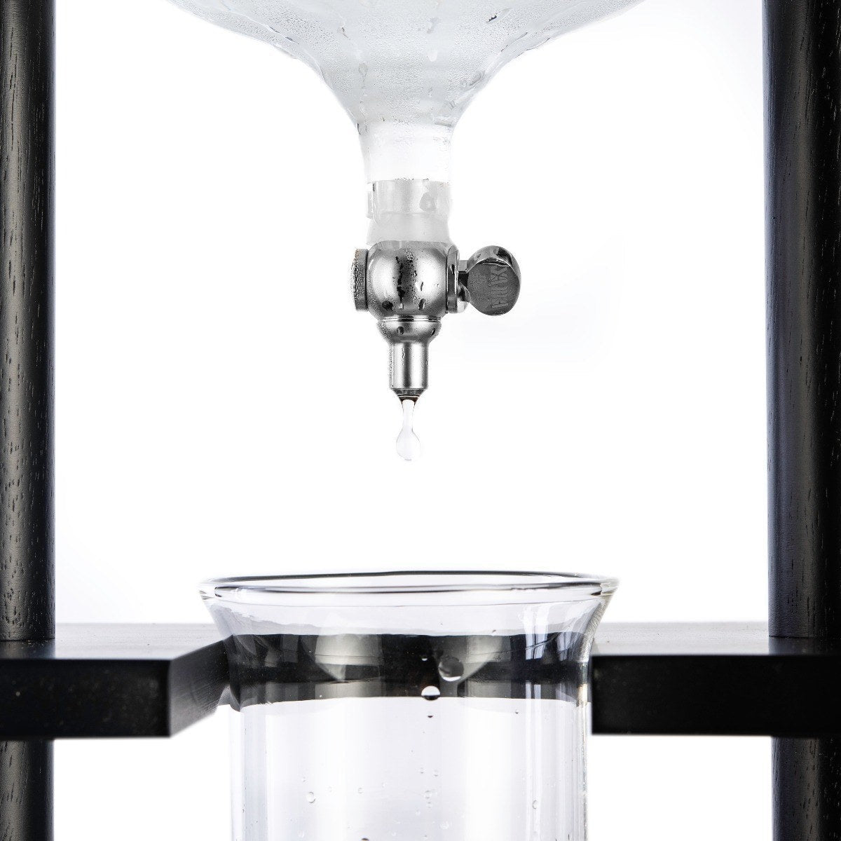 Yama Glass Cold Brew Tower – Black Straight Frame – 6–8 Cup (32 oz) - Corkys Coffee