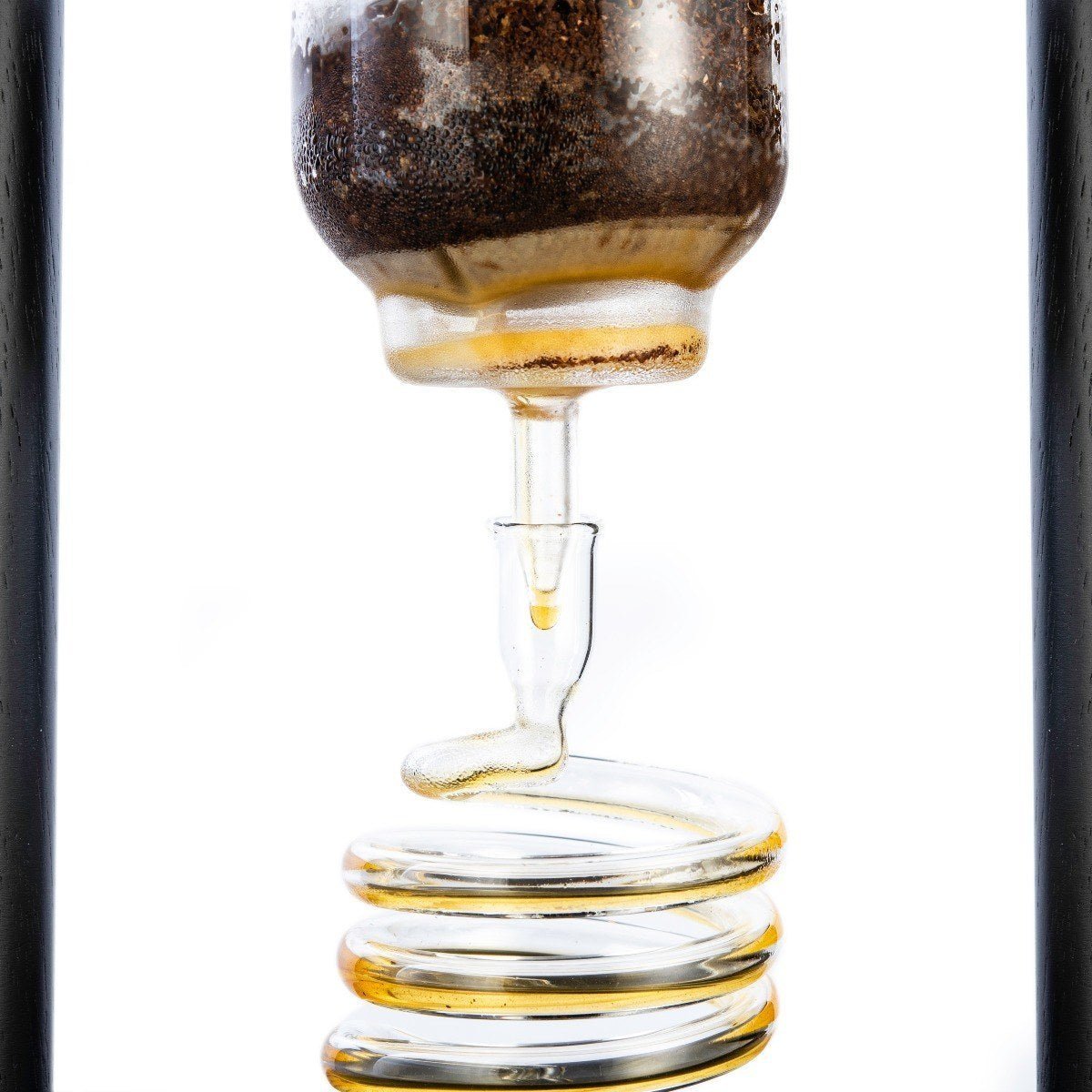 Yama Glass Cold Brew Tower – Black Straight Frame – 6–8 Cup (32 oz) - Corkys Coffee