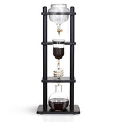 Yama Glass Cold Brew Tower – Black Straight Frame – 6–8 Cup (32 oz) - Corkys Coffee