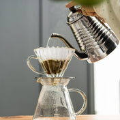 Yama Glass Cone Coffee Dripper - Stainless Steel - Corkys Coffee