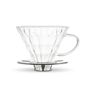 Yama Glass Cone Coffee Dripper - Stainless Steel - Corkys Coffee